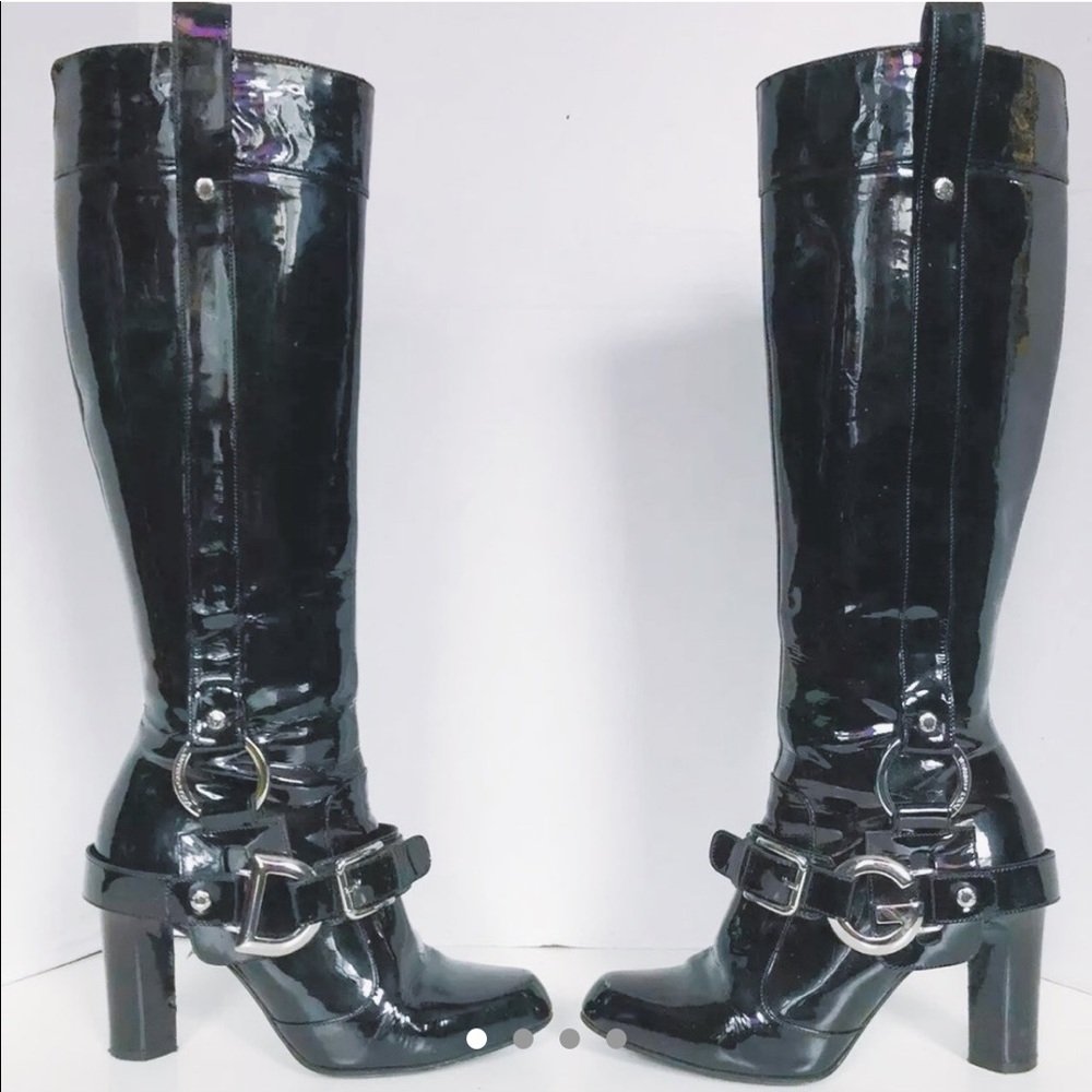 VTG DOLCE & GABBANA LOGO patent leather boots